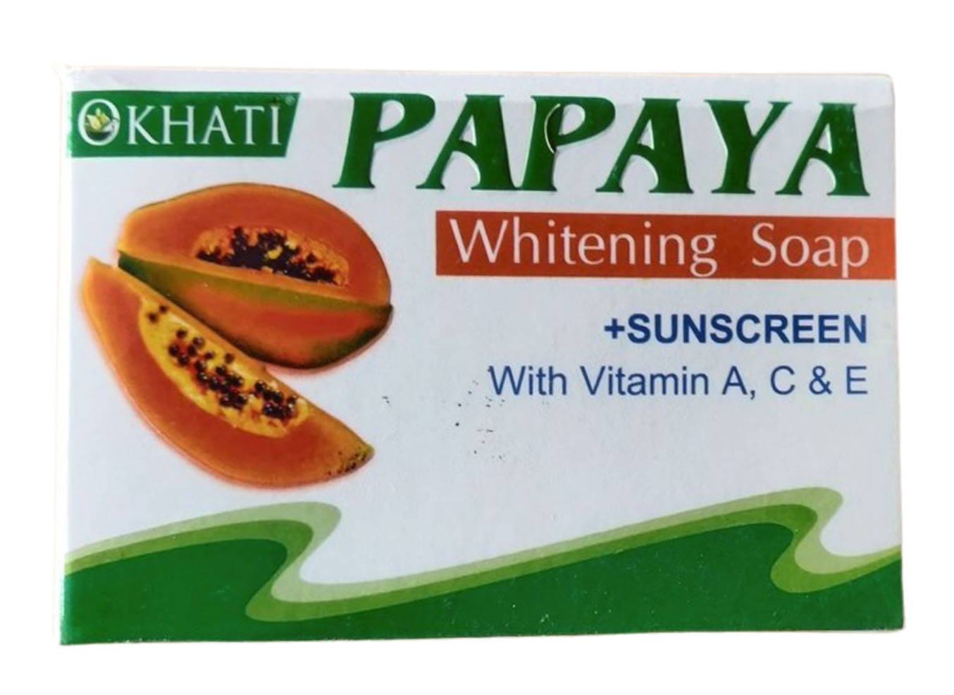 Okhati Papaya Herbal Soap Total 250 gm (Two Packs Each 125 gm)